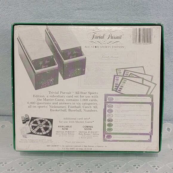Trivial Pursuit, All Star Sports Edition. Card Set. - Picture 2 of 6